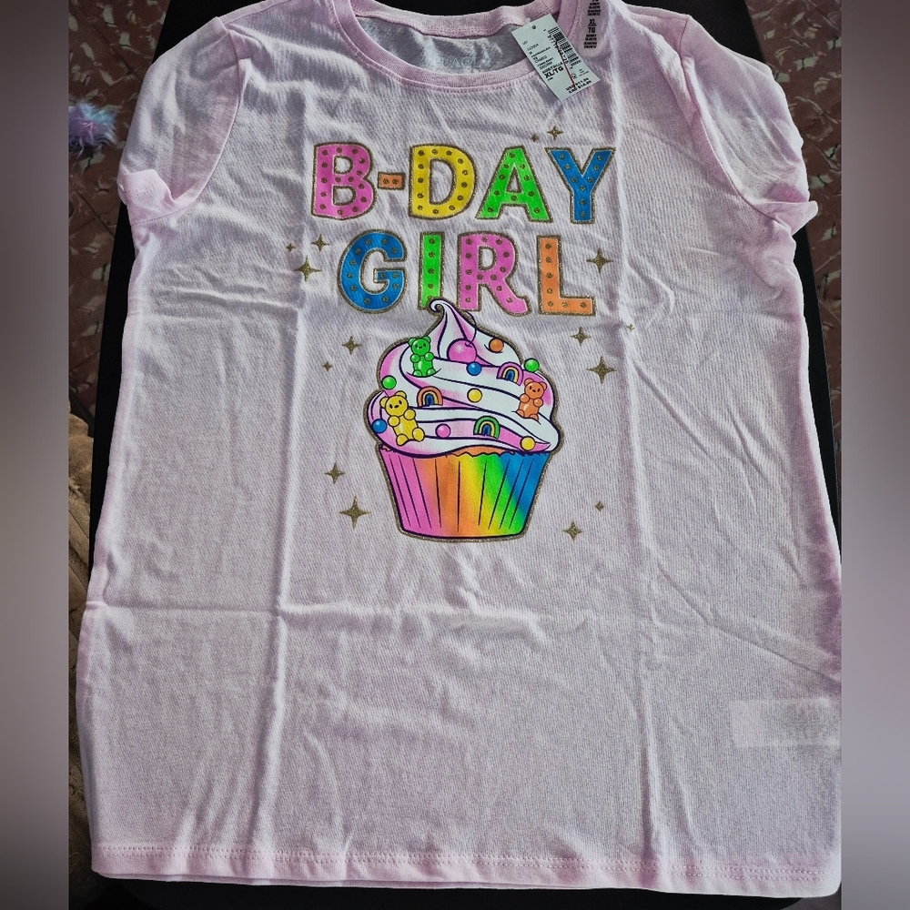 NWT ! The Childrens Place " Birthday Girl" Tee